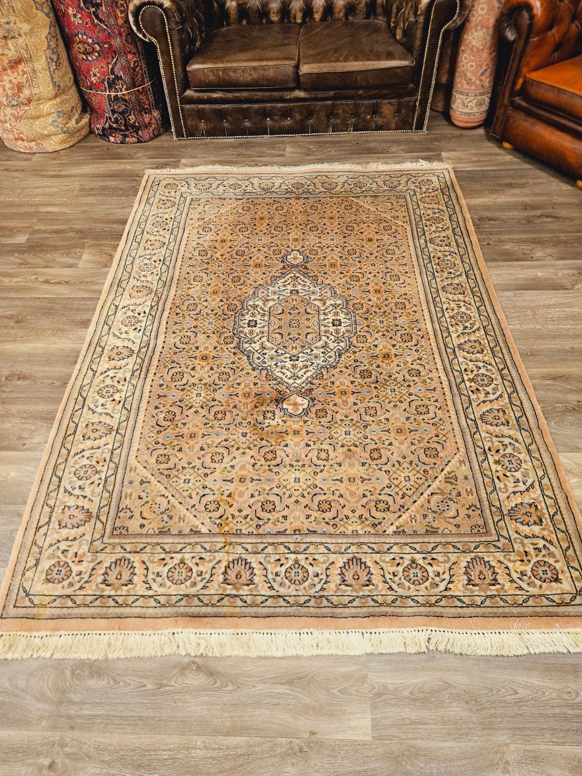 Perzisch Handgeknoopt Bidjar Tapijt. 170 x 250, Perzisch, 200 cm of meer, Ophalen of Verzenden, Zo goed als nieuw