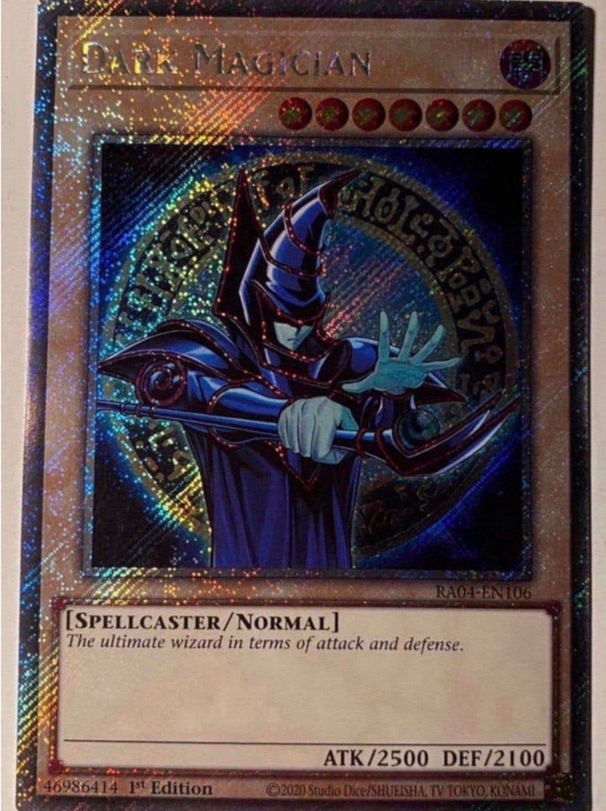 Yu-Gi-Oh! Dark Magician RA04 1st Edition Mint !, Ophalen of Verzenden, Zo goed als nieuw, Losse kaart, Foil
