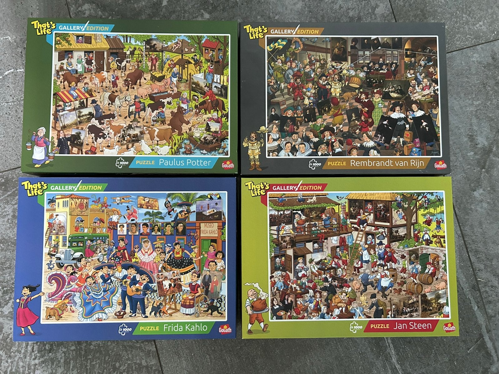 4 That’s life gallery puzzels 1000 stukjes, Ophalen of Verzenden, 500 t/m 1500 stukjes, Zo goed als nieuw