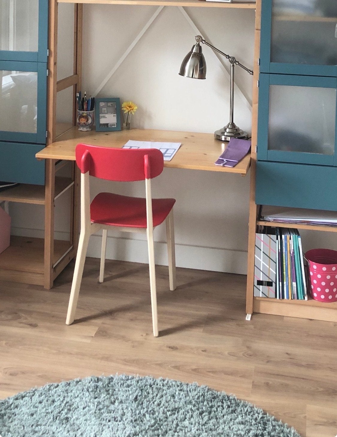 Lundia bureaublad 100x60, Ophalen, Gebruikt, Hout, 100 cm