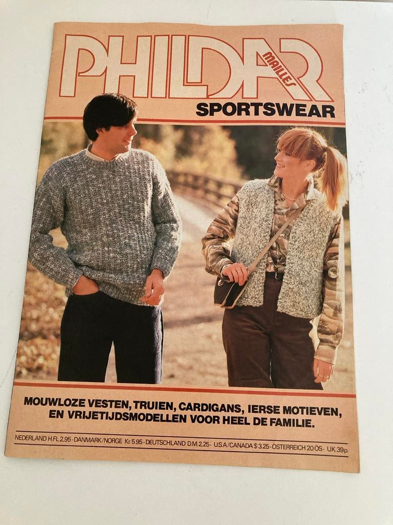 Phildar Sportswear tijdschrift- Mouwloze vesten, truien, Ophalen of Verzenden, Zo goed als nieuw, Overige typen