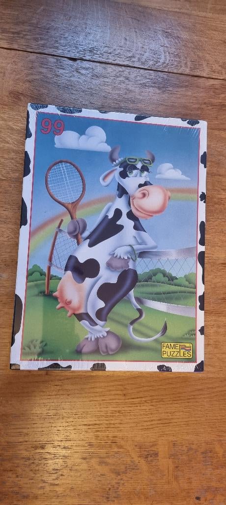 Puzzel Koe 99 stukjes Nog in het plastic NIEUW !, Ophalen of Verzenden, Minder dan 500 stukjes, Nieuw, Legpuzzel