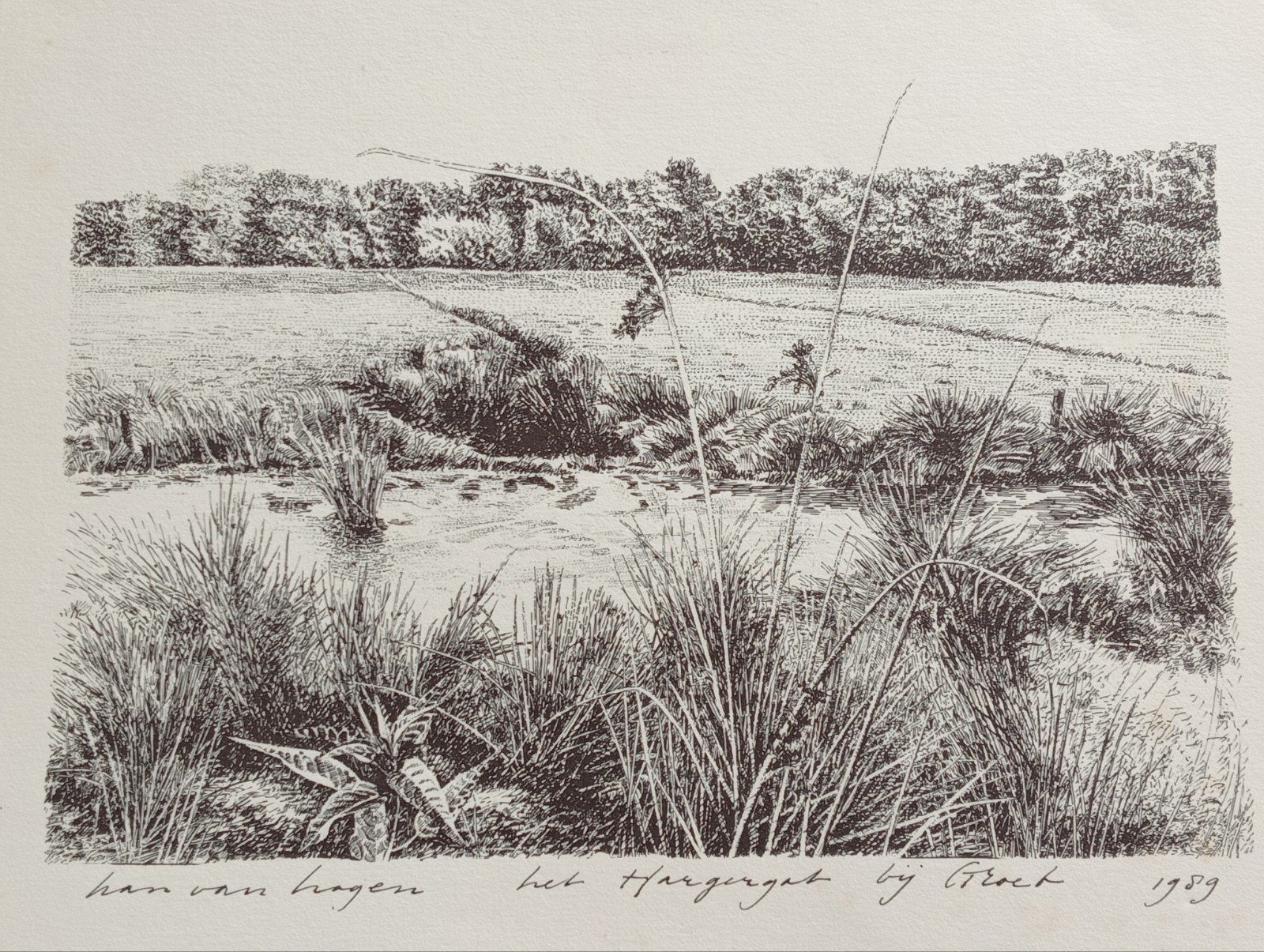 Han van Hagen Het Hargergat bij Groet 1989, Ophalen of Verzenden