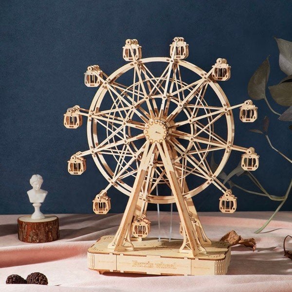 Robotime Ferris Wheel Music Box TGN01 Bouwpakket Nieuw, ROKR, Gebouwen, Nieuw, Meerkleurig