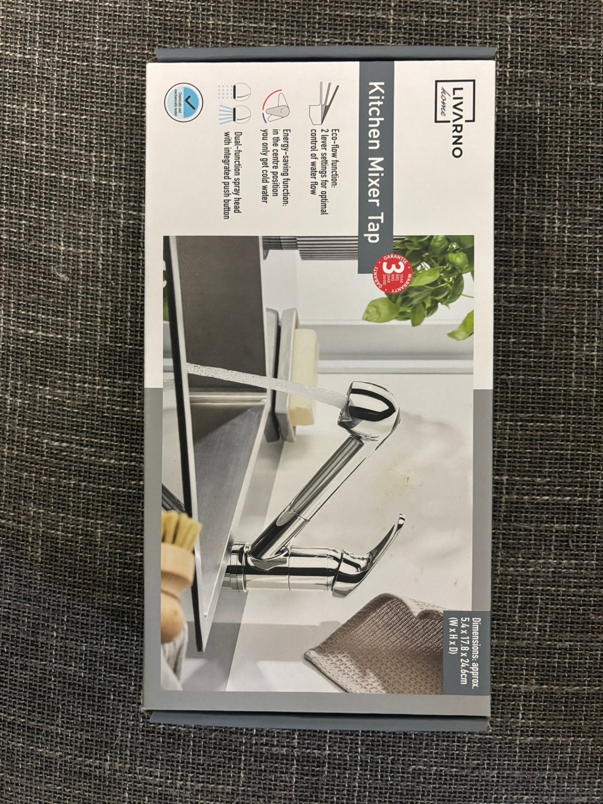 Nieuwe Livarno Home Keukenmengkraan, Ophalen, Nieuw, Chroom, Kraan