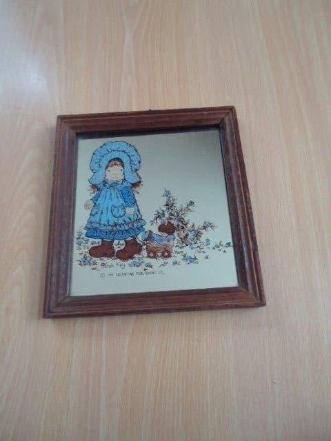 Vintage Sarah Kay spiegel. 14,5x16 cm, Verzamelen, Retro, Huis en Inrichting, Ophalen of Verzenden