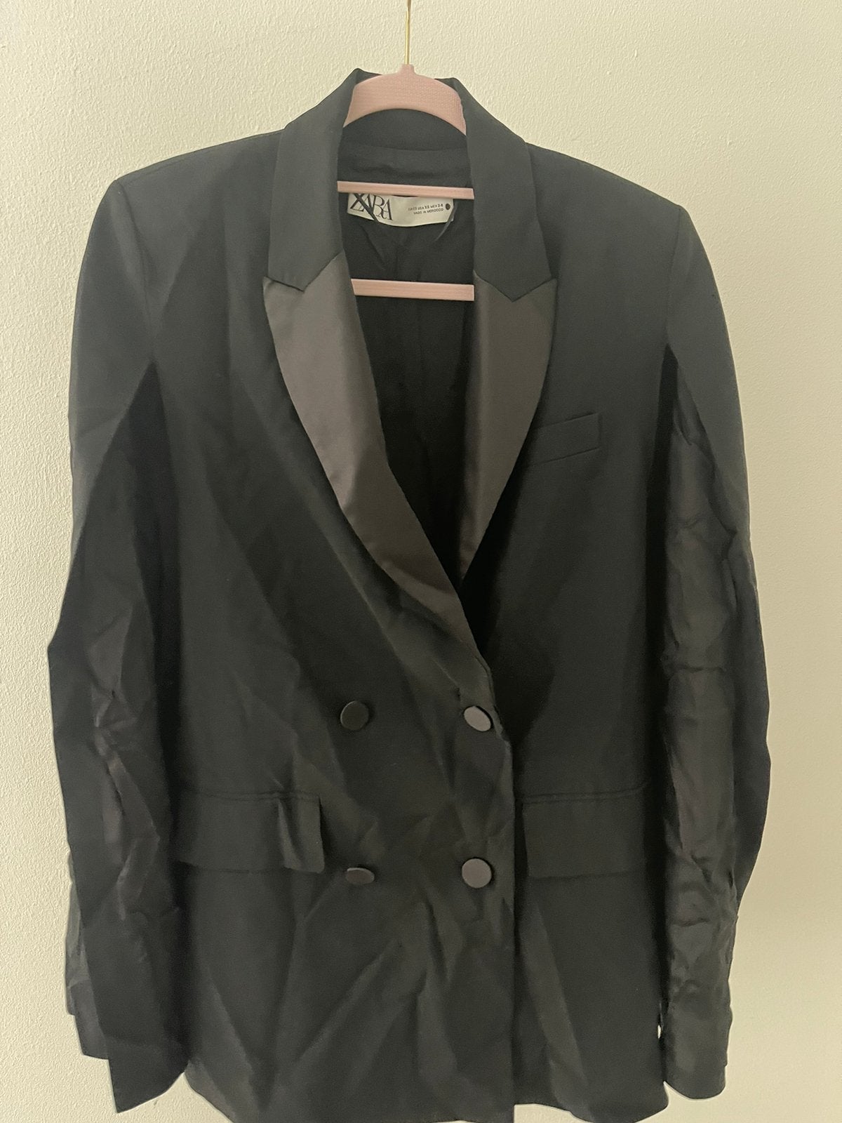 Cape blazer Zara, Ophalen, Zo goed als nieuw, Maat 34 (XS) of kleiner, Zwart