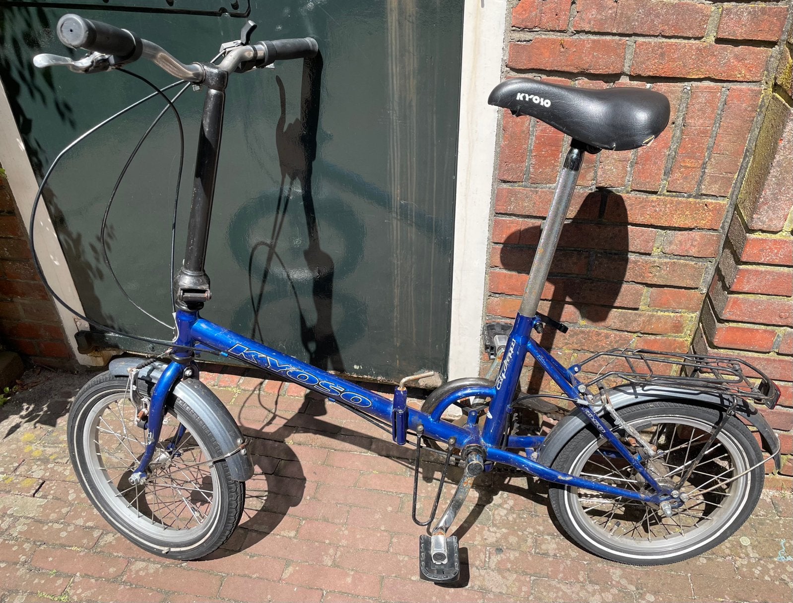 Lichtgewicht compacte blauwe vouwfiets met 3 versnellingen, Ophalen, Zo goed als nieuw, Versnellingen
