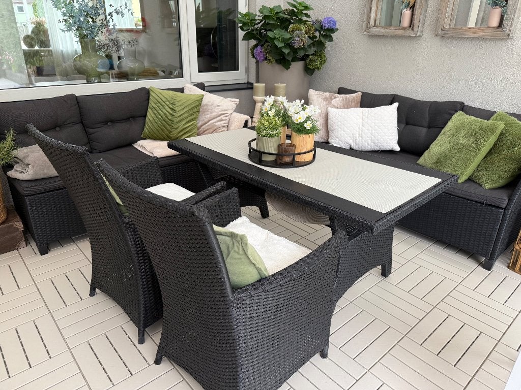 Tuinmeubel set - Banken tafel stoelen, Tuin en Terras, Tuinsets en Loungesets, Ophalen, Kunststof, Gebruikt, Bank