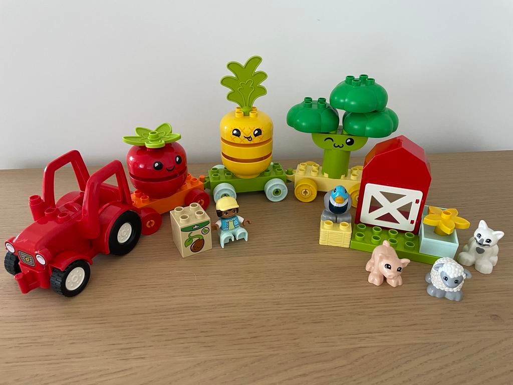 LEGO DUPLO Boerderij Dierenverzorging & Tractor Set, Ophalen, Overige thema's, Zo goed als nieuw, Compleet
