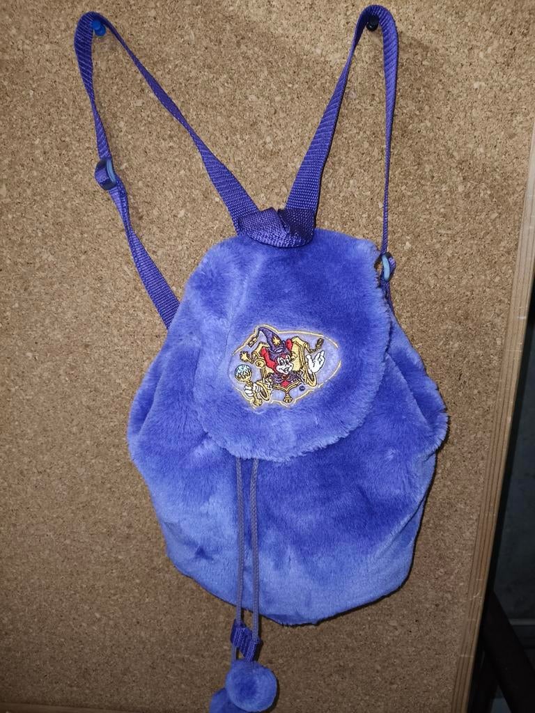 Paarse Efteling Pardoes Rugzak - Zachte Teddy Stof, Ophalen, Gebruikt, Gebruiksvoorwerp