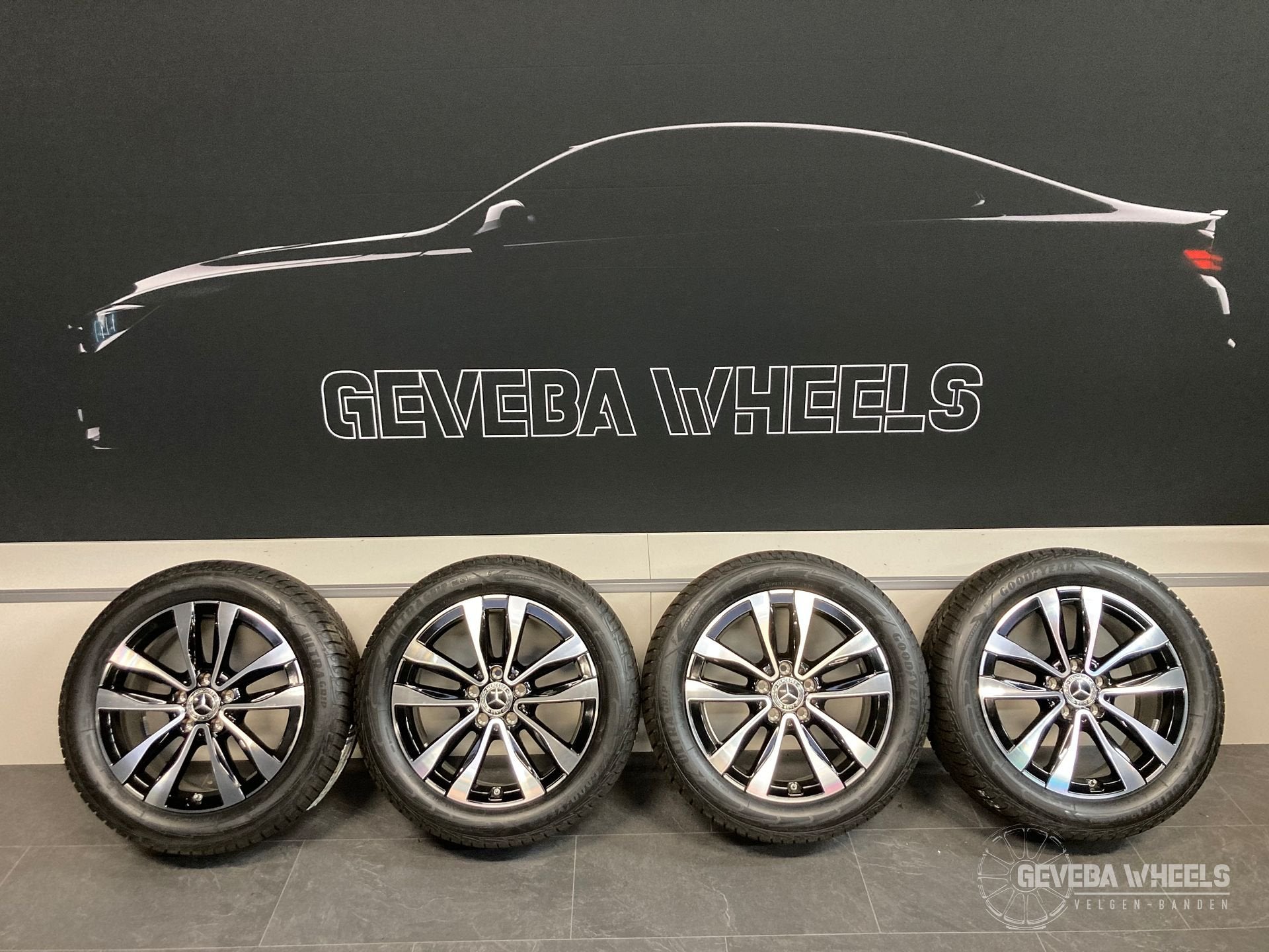 17” originele Mercedes C W206 velgen + winterbanden 5x112, Auto-onderdelen, Gebruikt, -, -, Banden en Velgen