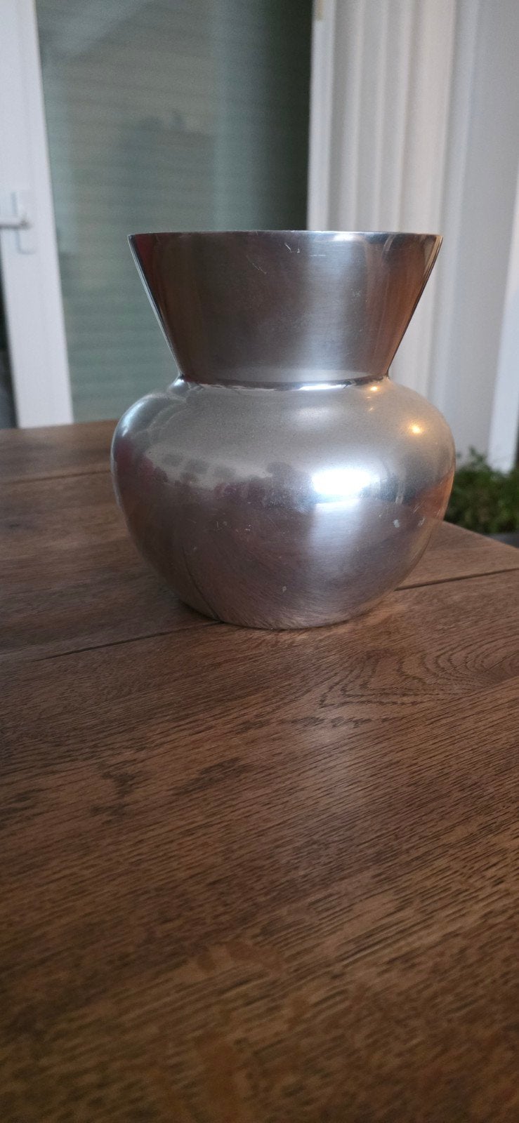 zilveren vaas 21 cm hoog, Huis en Inrichting, Woonaccessoires | Vazen, Ophalen of Verzenden, Zo goed als nieuw, Zilver, 21 cm