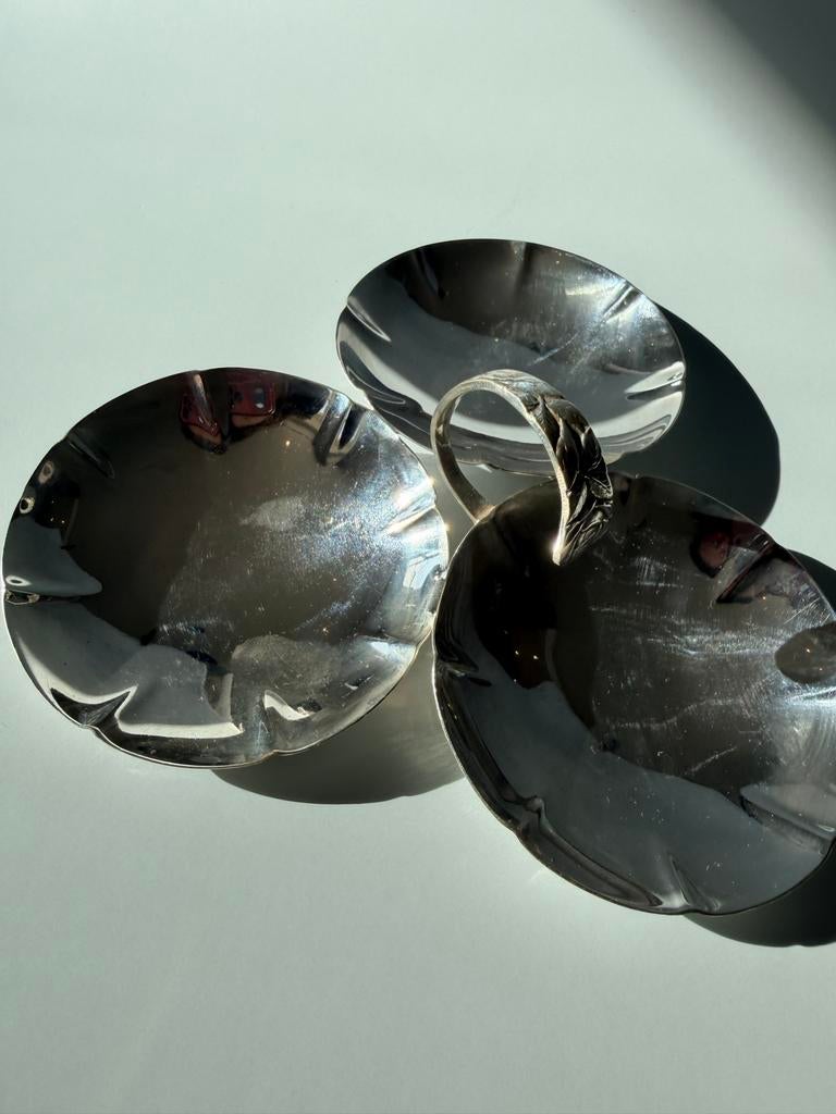 Gero Verzilverd Bonbonschaaltje 'Roos' - Art Deco, Ophalen of Verzenden