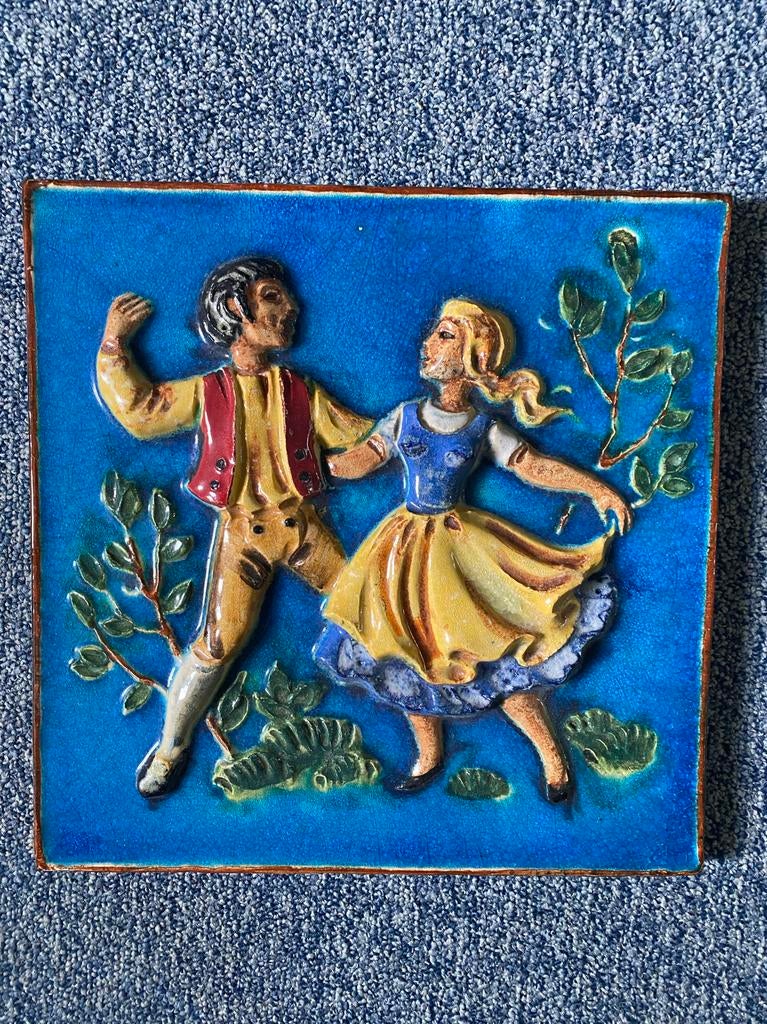 Karlsruhe Majolica Keramiek Tegels "De Vier Jaargetijden", Ophalen