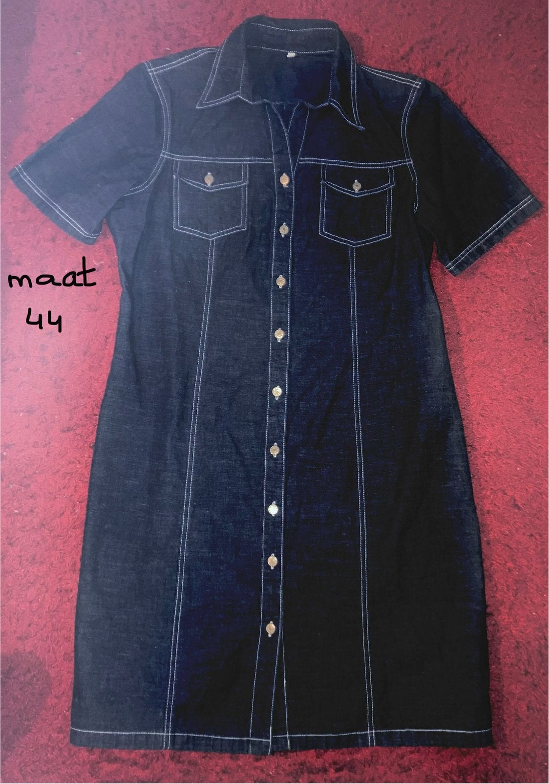 Spijker jurk nw maat 44, Kleding | Dames, Blauw, Maat 42/44 (L), Nieuw, Ophalen of Verzenden
