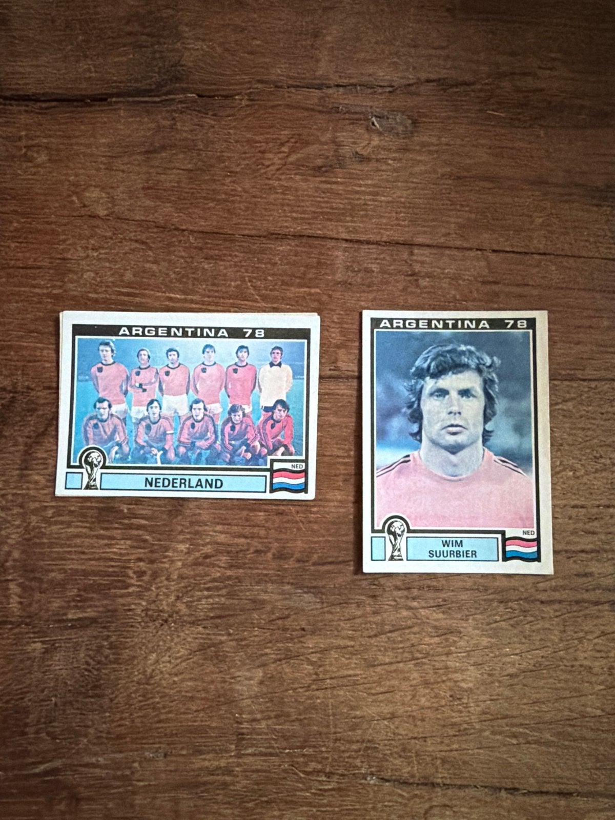 Panini WK 1978 Plaatjes: Nederland Team & Wim Suurbier, Ophalen of Verzenden, Gebruikt, Meerdere plaatjes