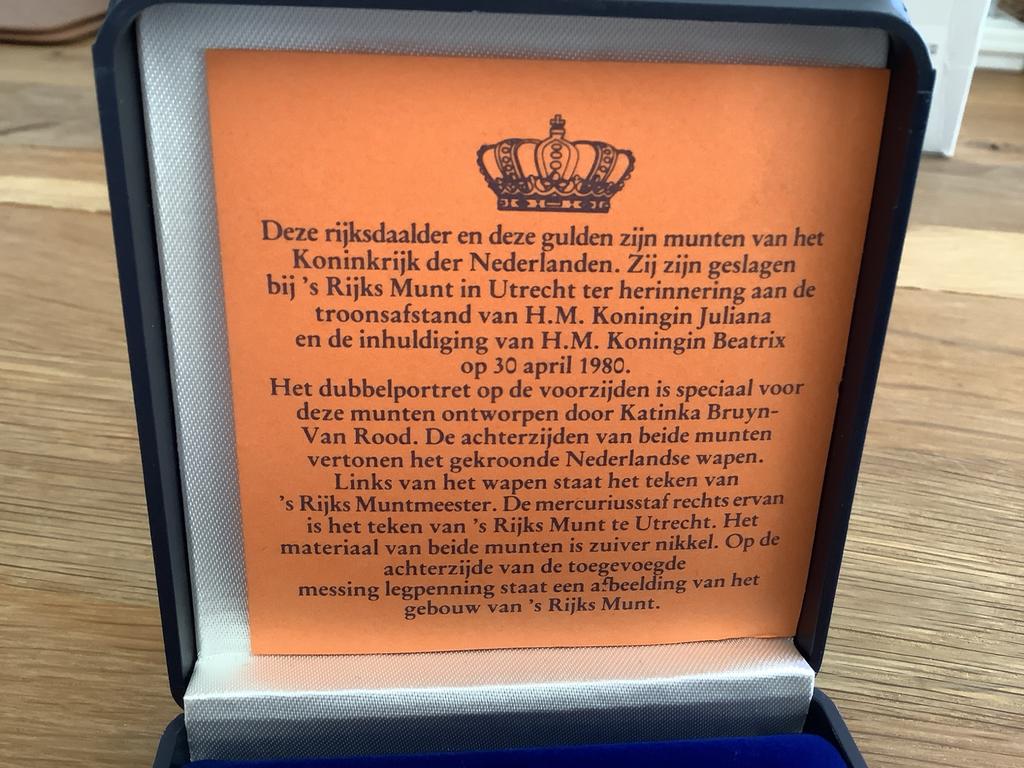 Herdenkingsset inhuldiging Beatrix 1980, Postzegels en Munten, Munten | Nederland, Ophalen of Verzenden, Koningin Beatrix, Overige waardes