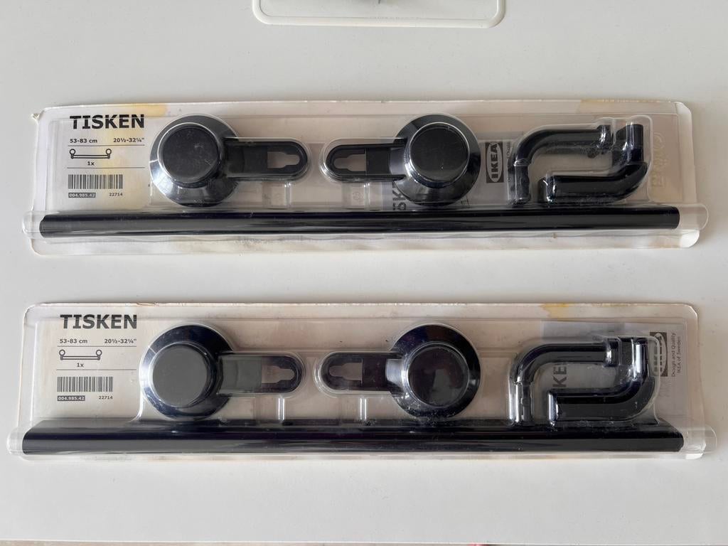 IKEA Tisken: 2stuks  handdoekenrek met zuignap (NIEUW!), Huis en Inrichting, Ophalen, Nieuw, Zwart, Handdoekenrek