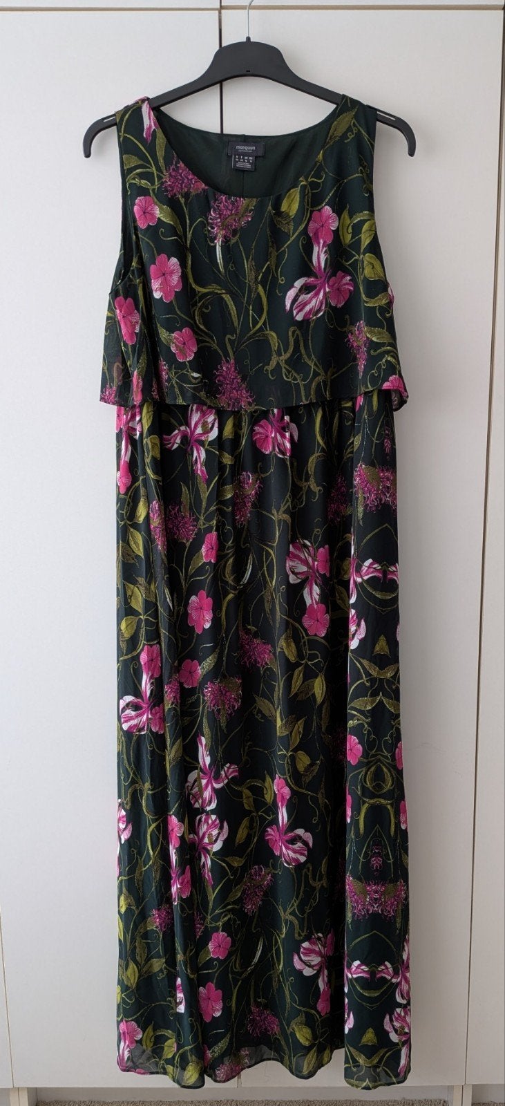 Lange mouwloze zomerjurk merk Manguun, Ophalen of Verzenden, Zo goed als nieuw, Maat 46/48 (XL) of groter, Onder de knie