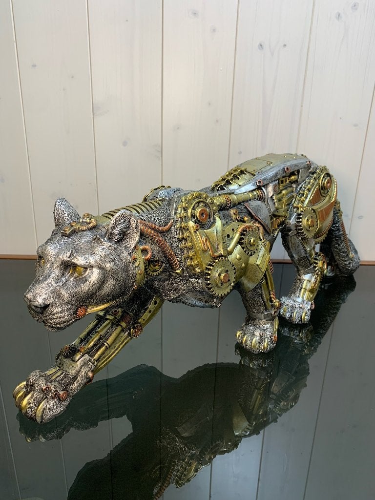 Panter/ steampunk  uit de collectie van Shabella-deco, Shabella, Nieuw, Ophalen of Verzenden, Composieten