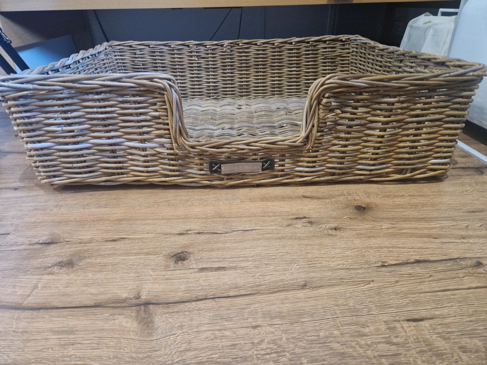 Rieten hondenmand Happy House, Dieren en Toebehoren, Ophalen, Zo goed als nieuw, Riet