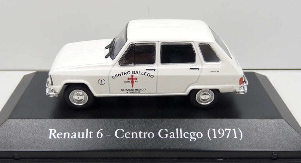 Atlas 1:43 Renault 6 "Centro Gallego" Ambulance 1971 wit, Overige merken, -, Nieuw, -