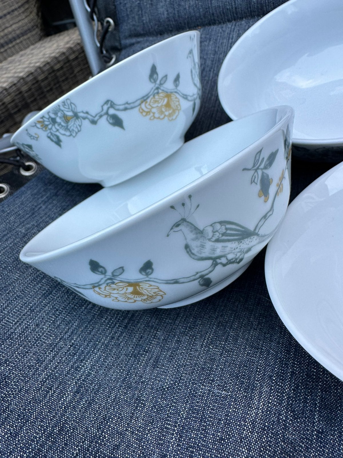4 VIVO Villeroy & Boch dessert schaaltjes  AH vogel motief, Huis en Inrichting, Keuken | Servies, Ophalen of Verzenden, Zo goed als nieuw