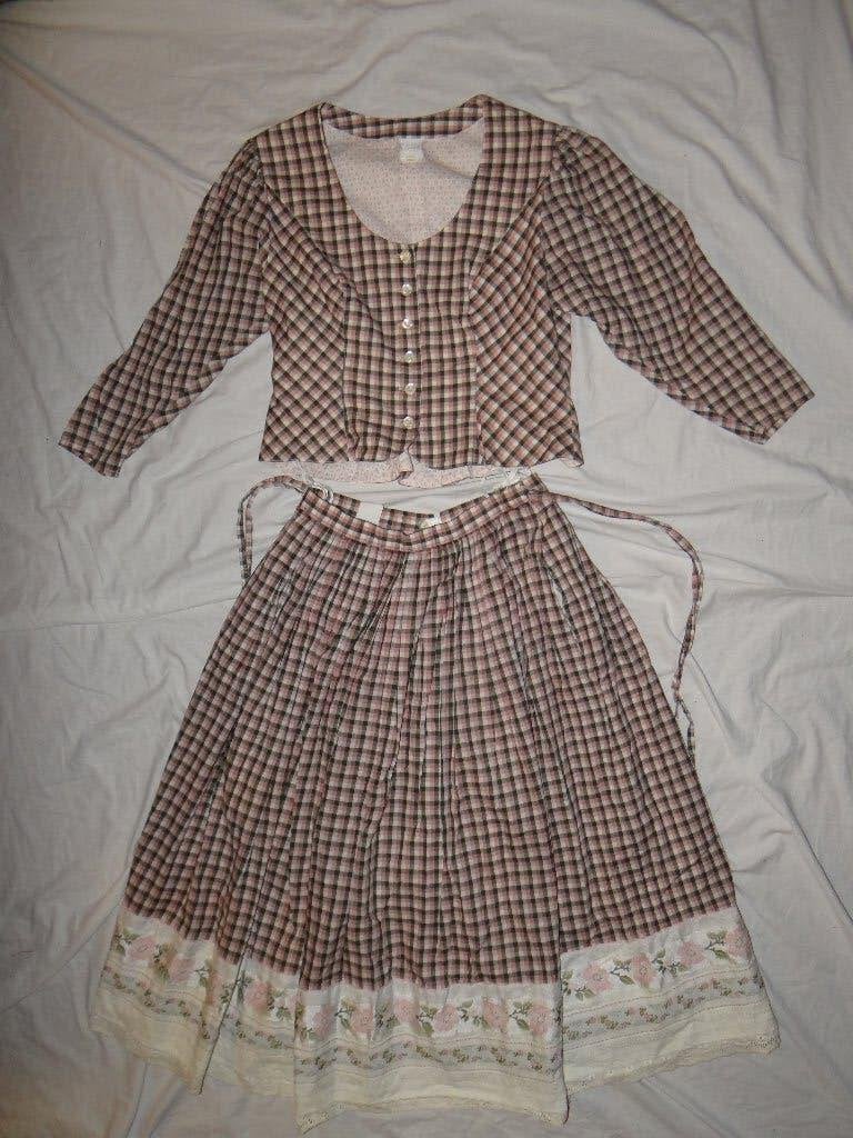 Leuk roze/groen/wit gebloemde DIRNDL/TIROLER set (2-delig), Kleding | Dames, Maat 38/40 (M), Carnaval, Ophalen of Verzenden, Kleding