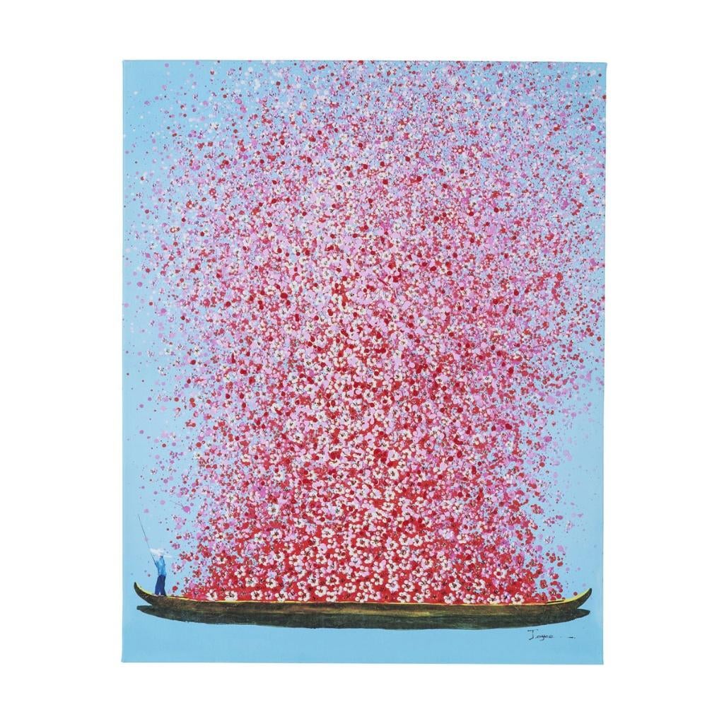 Canvas doek Flower Boat 80x100, Ophalen