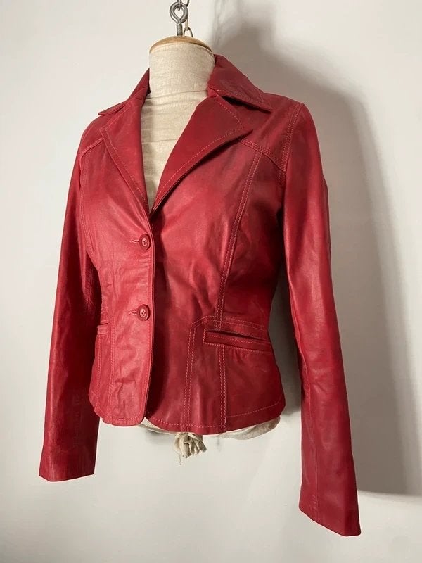 Arma | rood leren jack, Maat 38/40 (M), Arma, Ophalen of Verzenden, Nvt