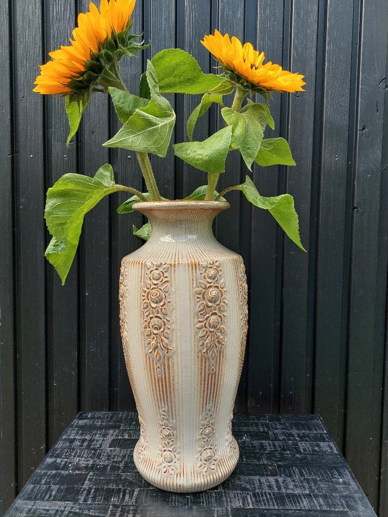 Vaas roos, west germany BLOSSOM BROCANTE, Ophalen of Verzenden