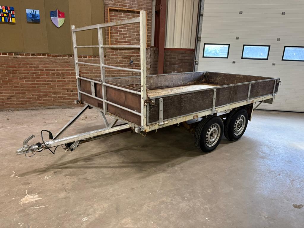 Aanhanger plateau Aanhangwagen Tandemasser, Auto diversen, Aanhangers en Bagagewagens, Ophalen, Gebruikt