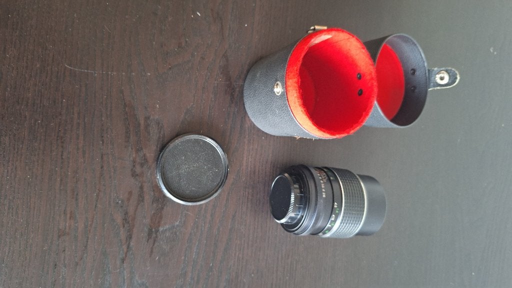 lens / objectief Pentor 135mm met hoes, Ophalen of Verzenden, Gebruikt, Telelens, Beschermhoes/tas