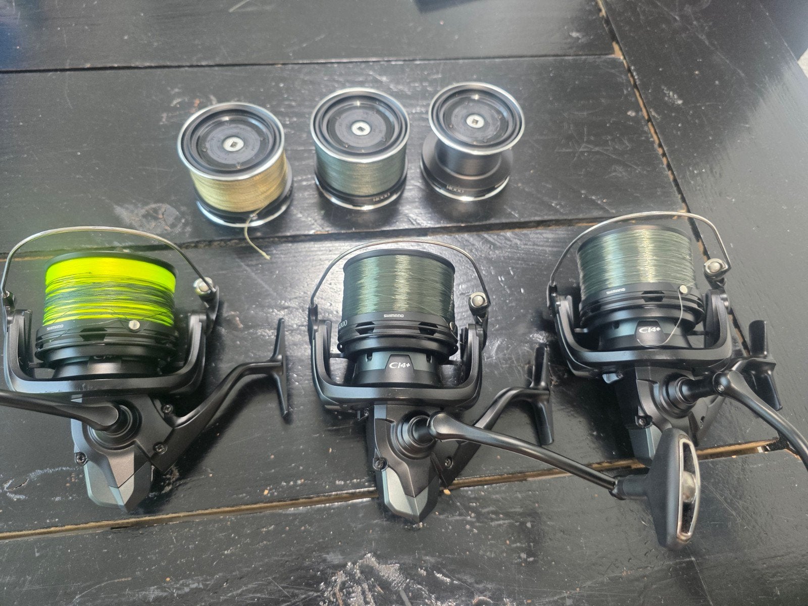 shimano power aero 14000 xtb, Ophalen of Verzenden, Gebruikt, Molen
