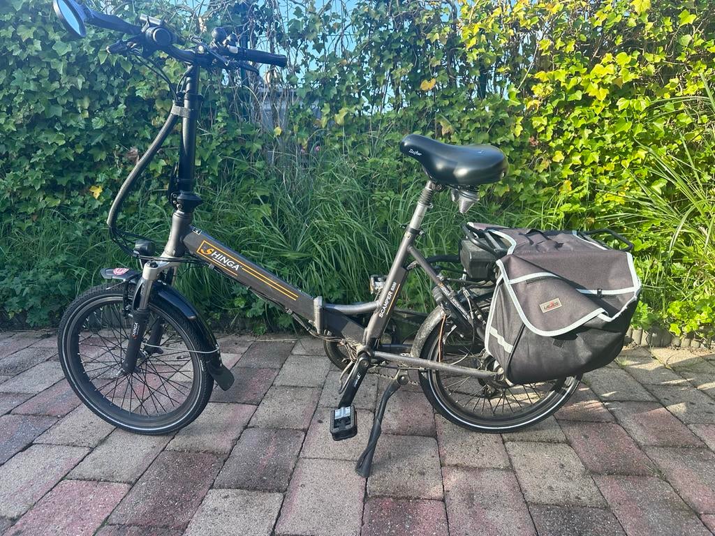 Shinga Lacros S200 elektrische vouwfiets, Lacrostas, spiegel, 20 inch of meer, Gebruikt, Velgrem, Versnellingen