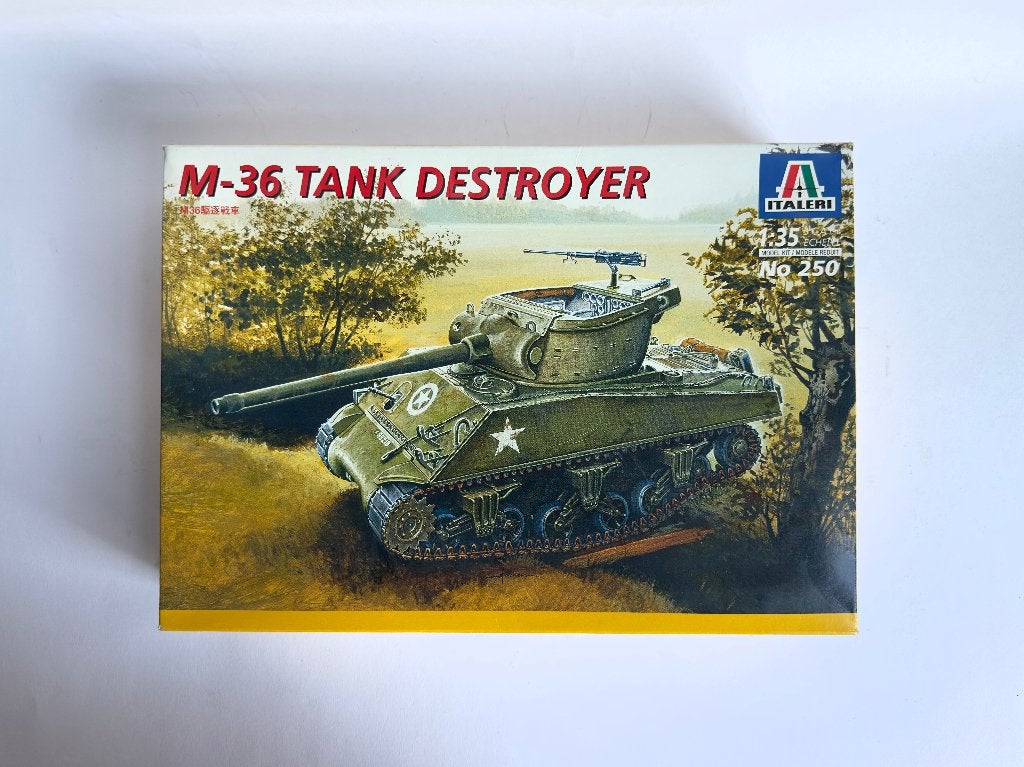 ITALERI 1:35 M-36 Tank Destroyer nr 250, Hobby en Vrije tijd, Modelbouw | Auto's en Voertuigen, Tank, Italeri, 1:32 tot 1:50, Ophalen of Verzenden