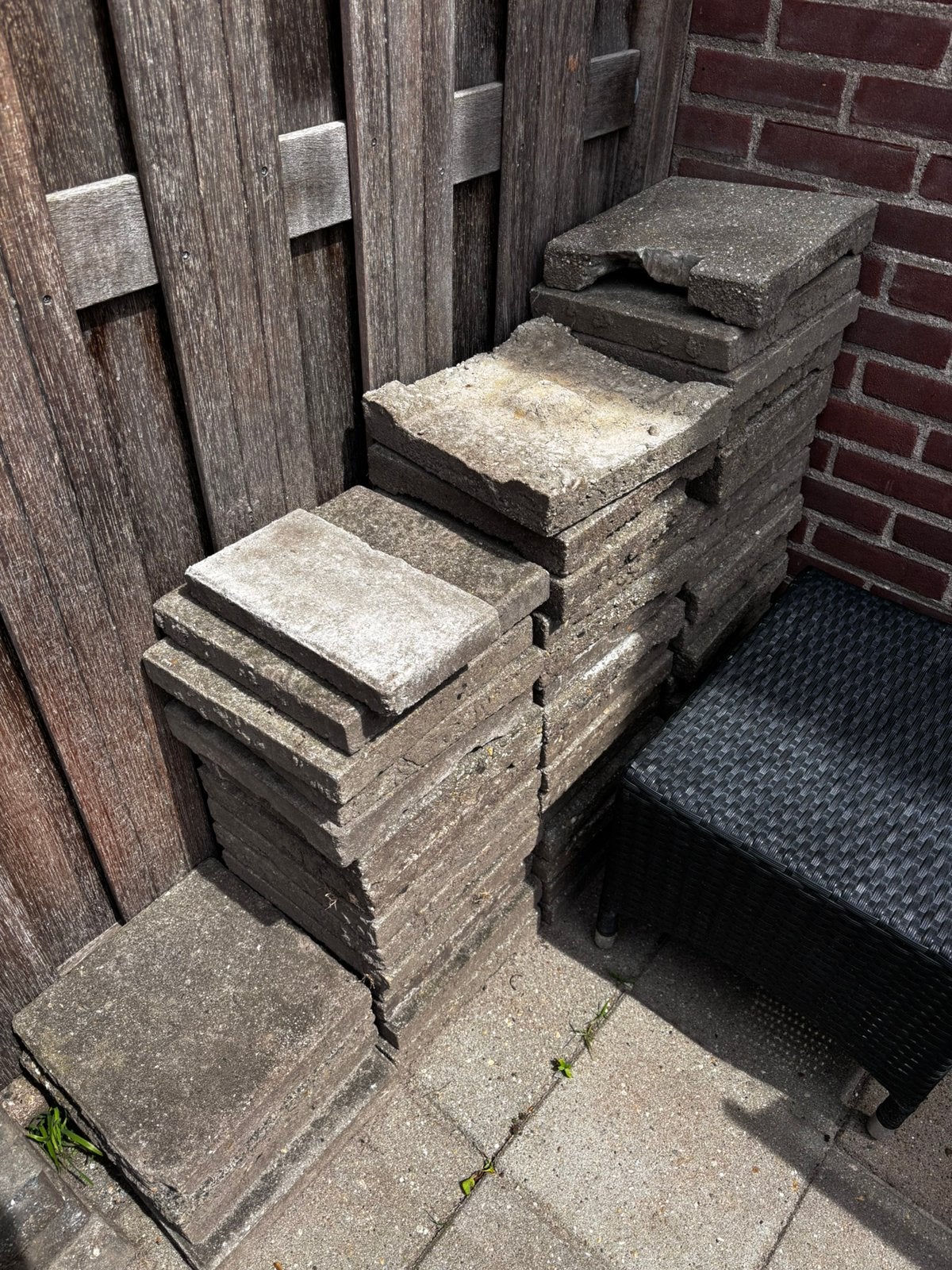 tuintegels  gratis af te halen, Tuin en Terras, Tegels en Klinkers, Ophalen, Overige materialen, Gebruikt, 5 tot 10 m²