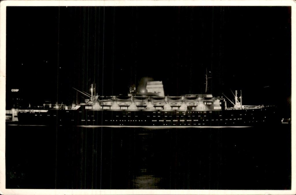 Rotterdam - Statendam - bij avond, Ophalen of Verzenden, 1940 tot 1960, Gelopen, Zuid-Holland