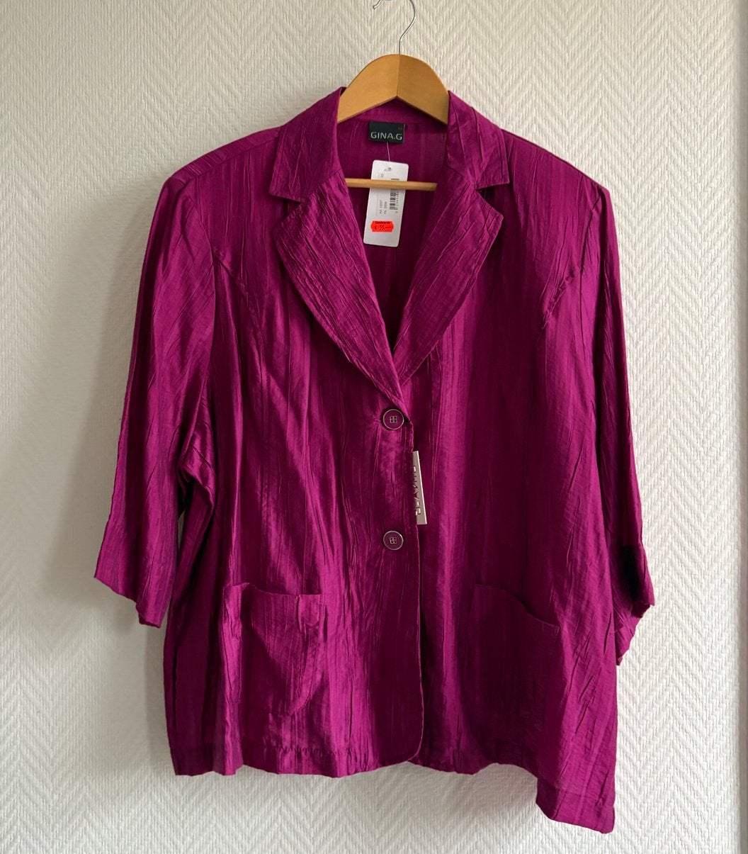 Gina G. Fuchsia Blazer maat 54, Kleding | Dames, Verzenden, Nieuw, Jasje of Colbert