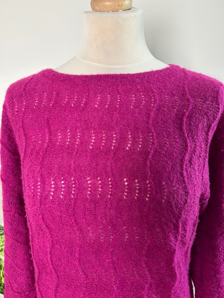 King Louie maat L mooie warme fuchsia roze trui 3504, Kleding | Dames, Truien en Vesten, Maat 42/44 (L), Ophalen of Verzenden