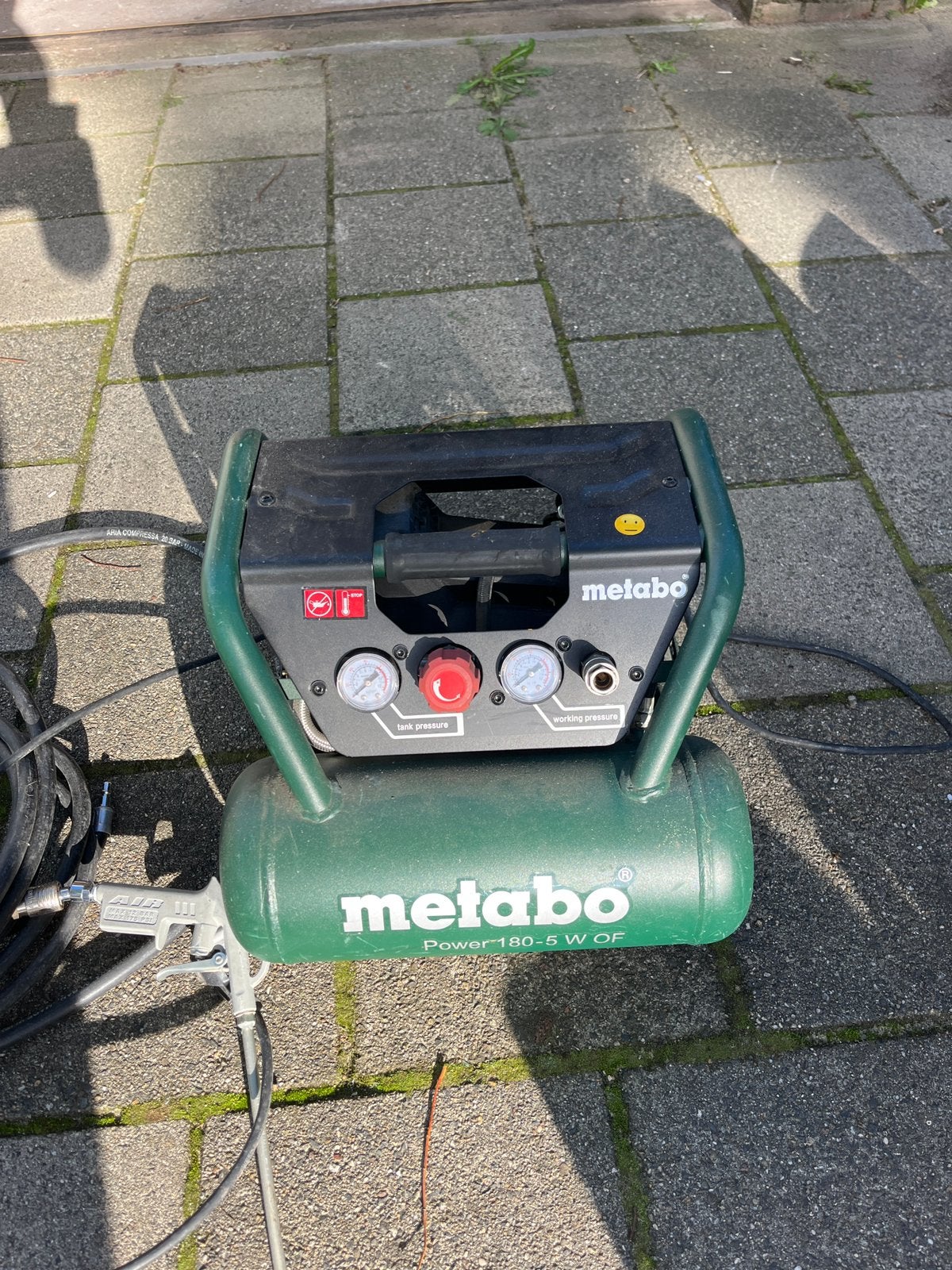 Metabo compressor perslucht power 180-5 w of, Ophalen, 6 tot 10 bar, Zo goed als nieuw, Minder dan 200 liter/min