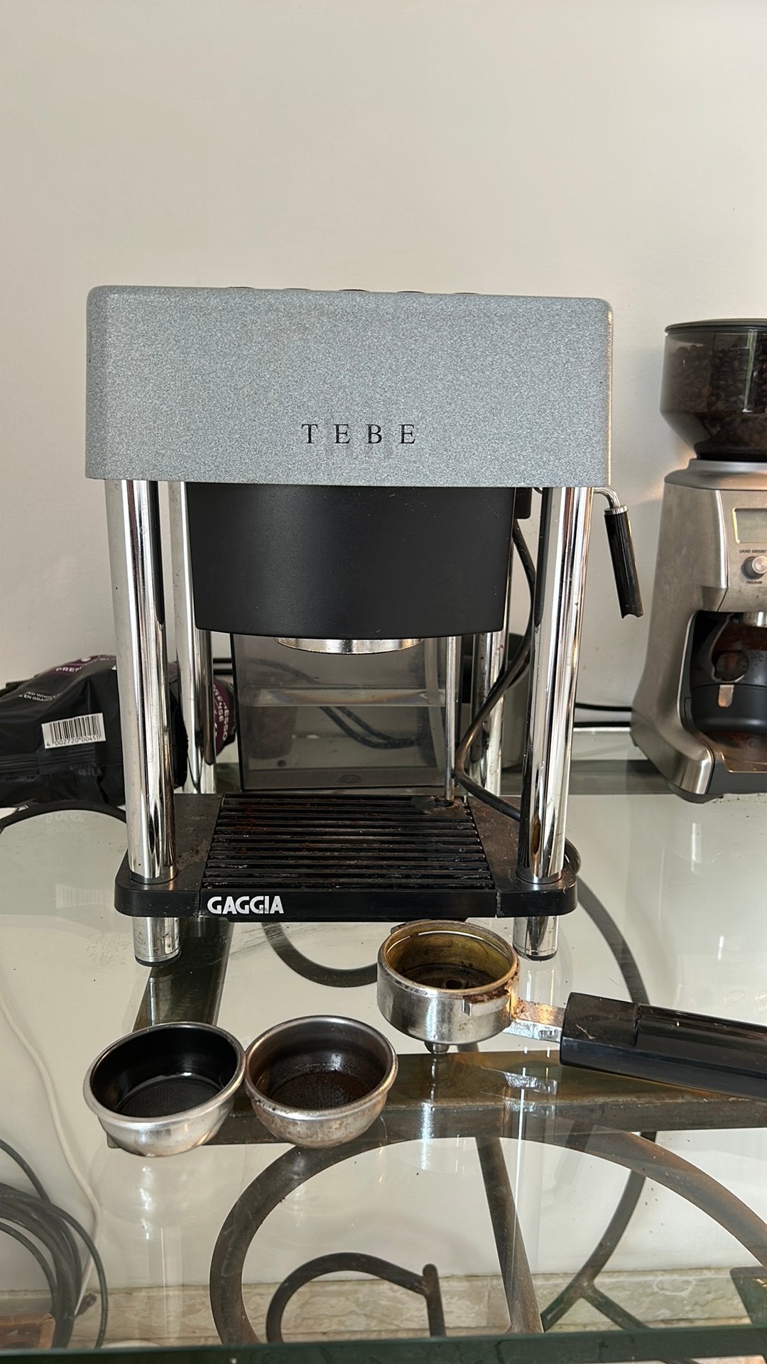 Gaggia Thebe Design Espresso machine, Gebruikt, Espresso apparaat, Gemalen koffie, Ophalen of Verzenden