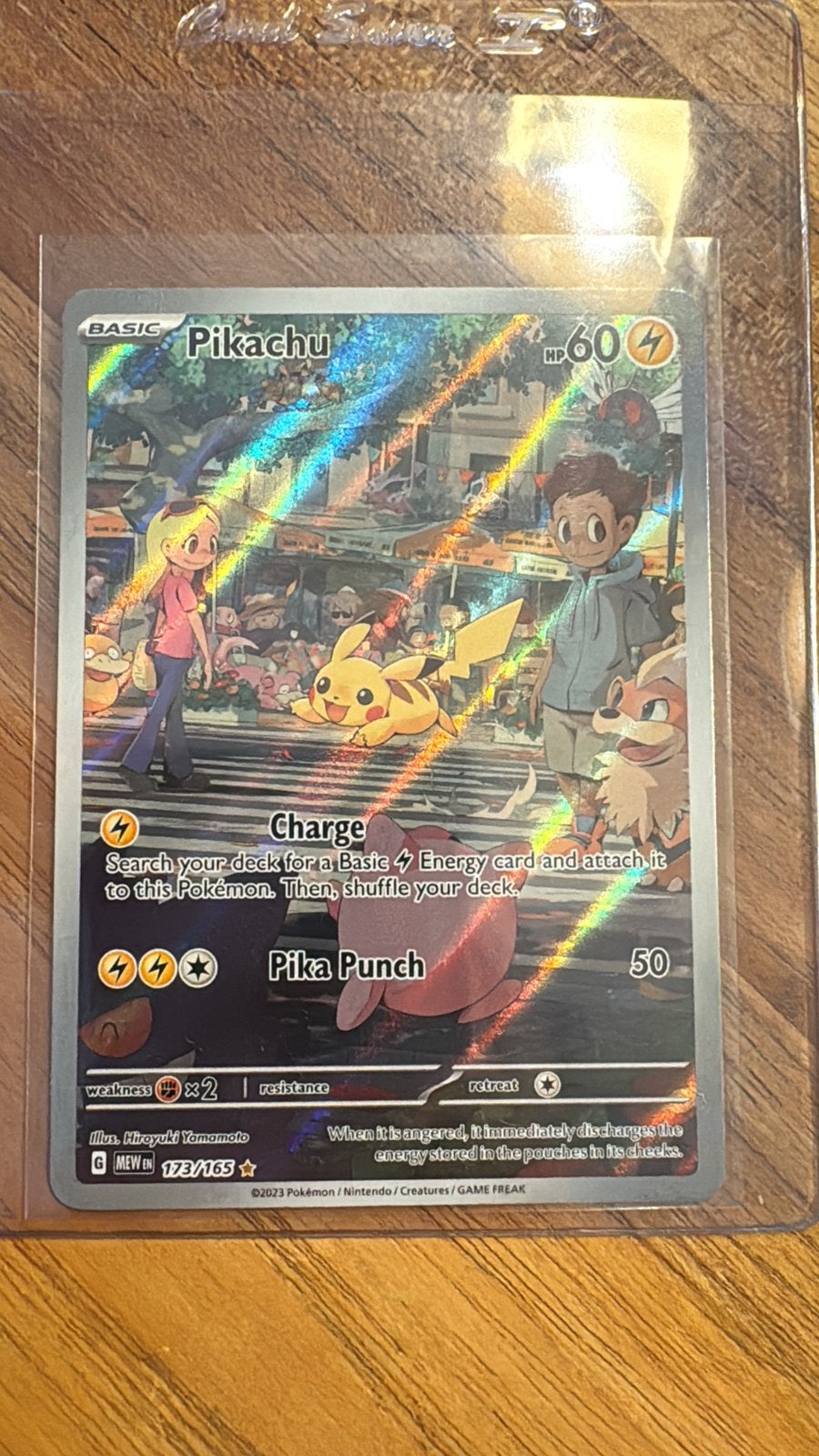 Pikachu 173/165 Mew 151 EX Full Art Pokémon kaart Mint!, Hobby en Vrije tijd, Verzamelkaartspellen | Pokémon, Verzenden, Nieuw