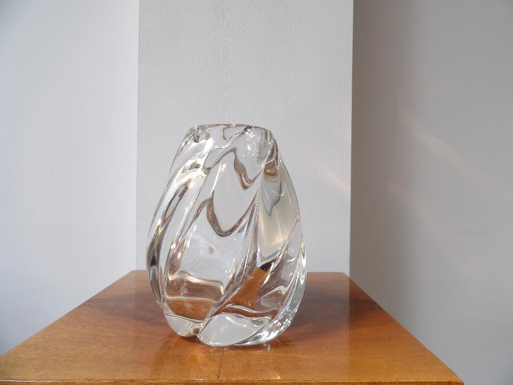 Orrefors Fifties Vaas Kristal, Waterfall, Antiek en Kunst, Ophalen of Verzenden