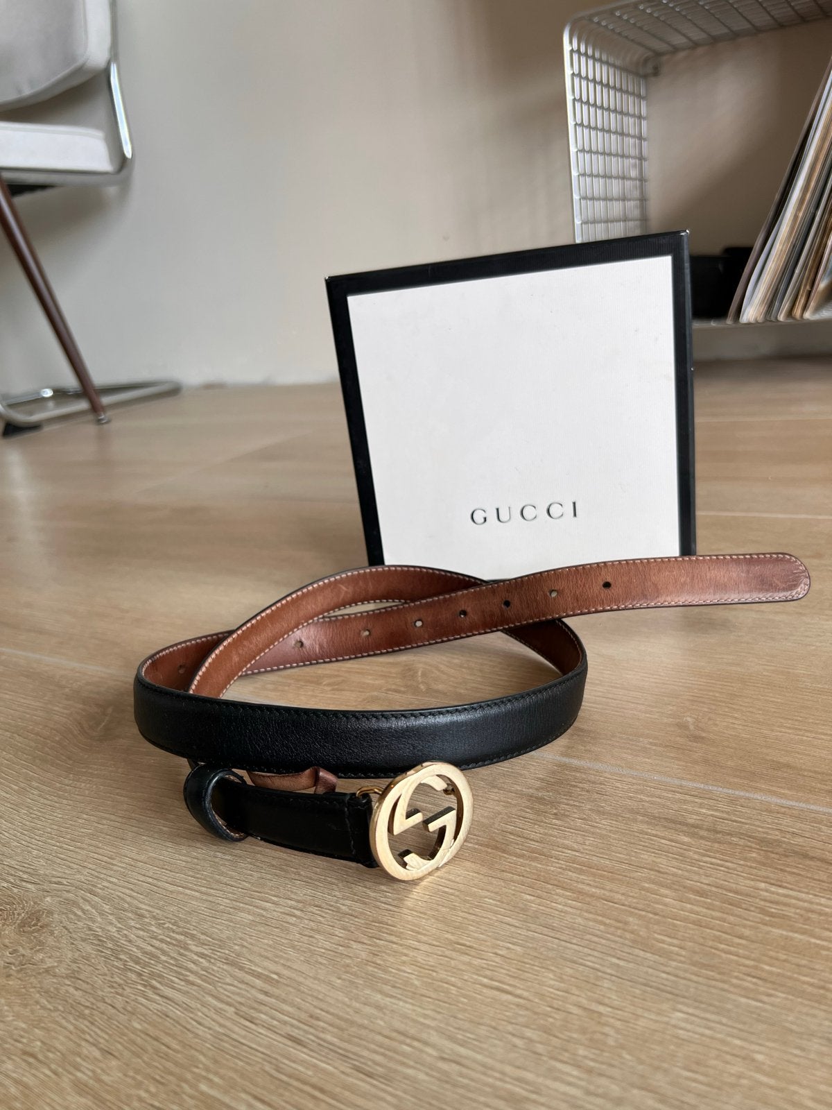 Gucci GG Marmont riem zwart leer met gouden gesp, Kleding | Dames, Minder dan 3 cm, 90 tot 100 cm, Heupriem, Ophalen of Verzenden