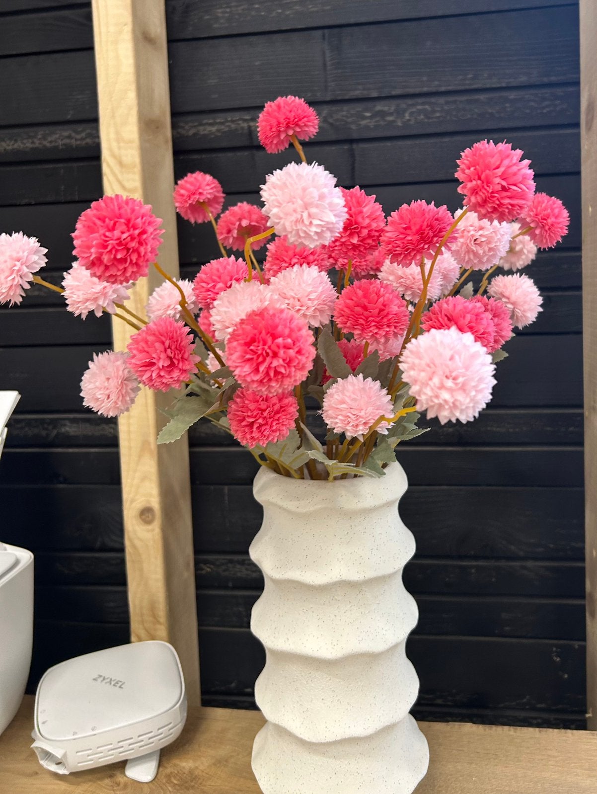 Zijden roze zomer bloemen boeket, Binnen, 51 cm, Boeket, Onderhoudsvrij