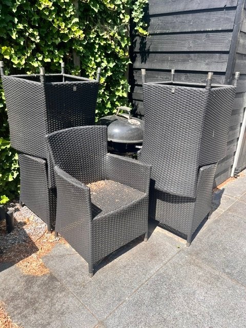 Tuinset 6 personen 180x90 - 6 persoons tuinset, Ophalen, Kunststof, Gebruikt, 6 zitplaatsen