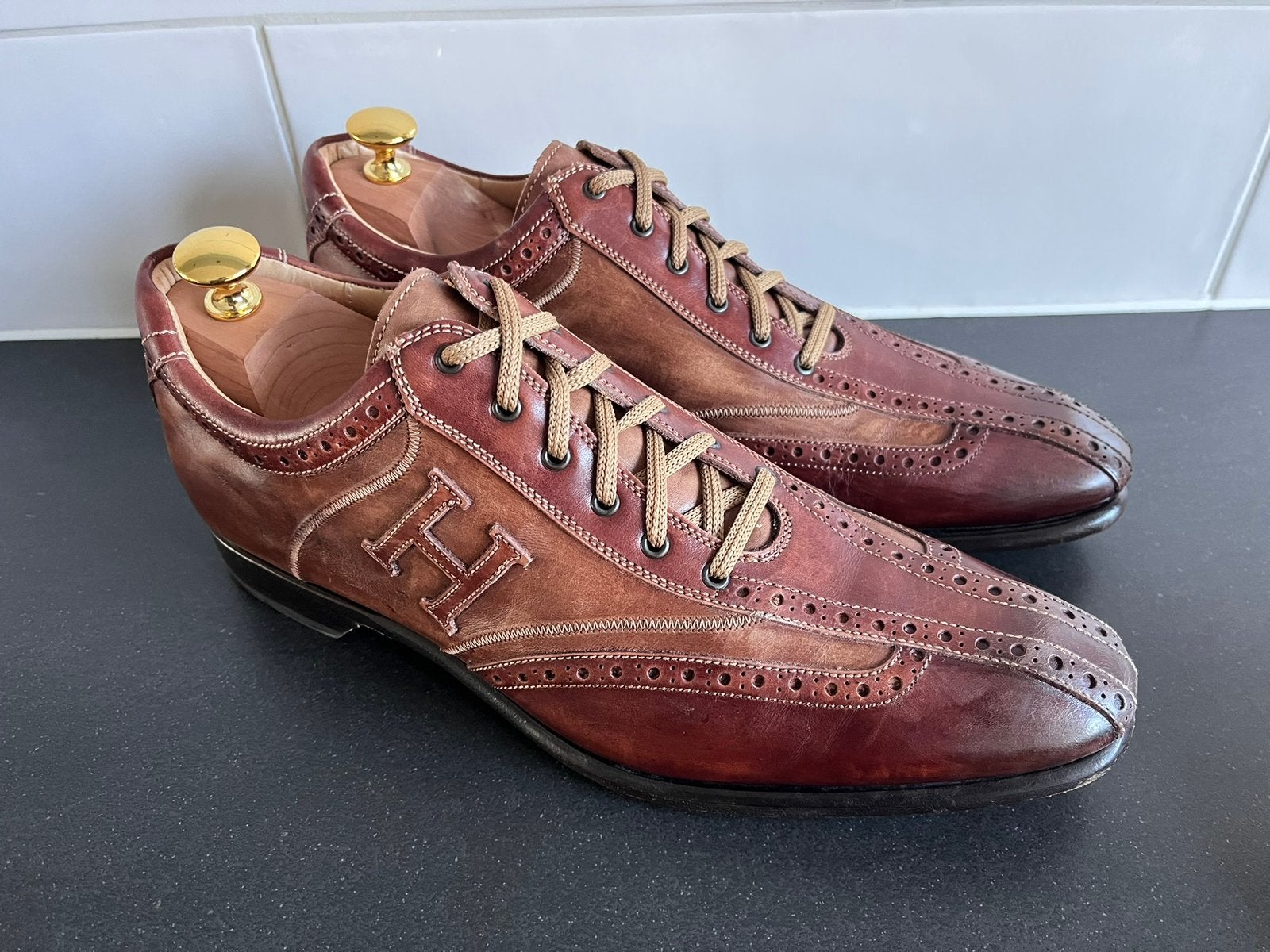 Harris sneakers maat 8 / 42 amper gedragen, Kleding | Heren, Schoenen, Bruin, Verzenden, Harris, Harris