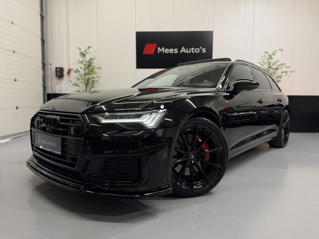 Audi A6 Avant 55 TFSIe|Competition|Pano|RS Zetels|HUD|Carbon, Auto's, Automaat, Gebruikt, 4 cilinders, Zwart